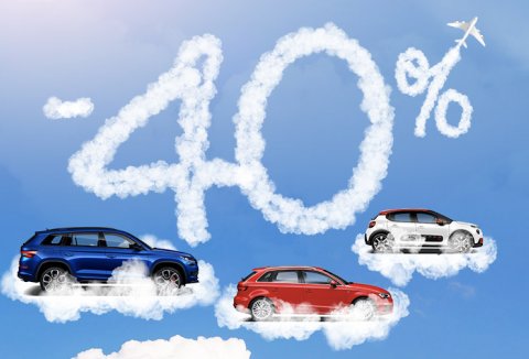 Rent a vehicle at 40% lower prices